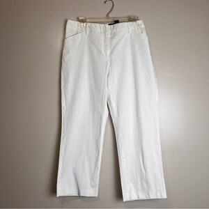 Hillard & Hanson Casuals White Cropped Pants Size 14, EUC